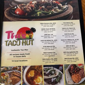 Tia's Taco hut - Menu - Tex-Mex Near Me - San Antonio, Texas Tia's Taco hut - Menu - Tex-Mex Near Me - San Antonio, Texas