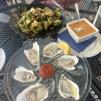 Deep Blue at Kitty Knight - Brussels Sprouts, Oysters and crab bisque. Not pictured is the rockfish which was amazing, so fresh. - Venues & Event Spaces Near Me - Galena, Maryland Deep Blue at Kitty Knight - Brussels Sprouts, Oysters and crab bisque. Not pictured is the rockfish which was amazing, so fresh. - Venues & Event Spaces Near Me - Galena, Maryland