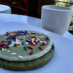 Little Leaf Cafe - Matcha cookie (yummy!) & traditional macchiato