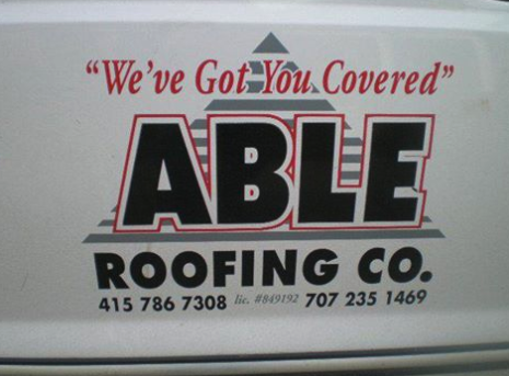 Slide of Able Roofing Company