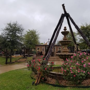 Rancho La Mission - fountain and facade in front of the outdoor party/dance floor/stage/reception area - Venues & Event Spaces Near Me - San Antonio, Texas Rancho La Mission - fountain and facade in front of the outdoor party/dance floor/stage/reception area - Venues & Event Spaces Near Me - San Antonio, Texas