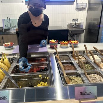 BOOMCHIA - 4 bowls getting prepared to go home. - Juice Bars & Smoothies Near Me - Montclair, New Jersey