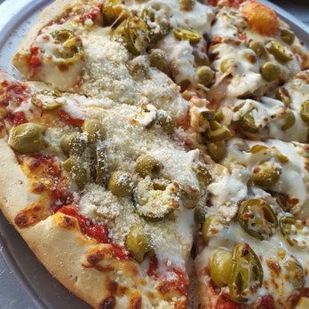 Firecracker's Pizza - Jalapenos,  green olives, and mushrooms. - Pizza Near Me - Joelton, Tennessee