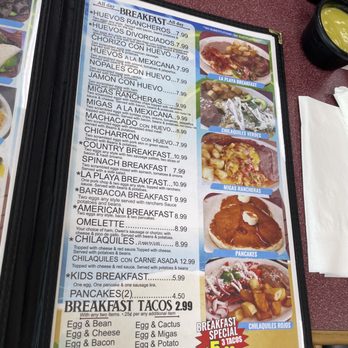 La Playa - Menu 2/2024 - Mexican Near Me - Austin, Texas