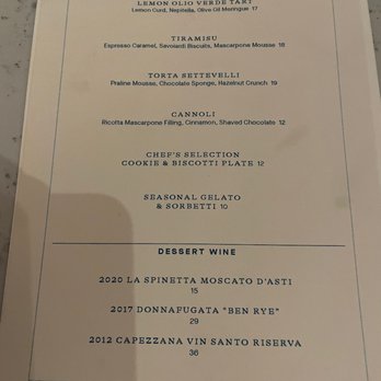 Brezza - Dessert menu. - Italian Near Me - Las Vegas, Nevada Brezza - Dessert menu. - Italian Near Me - Las Vegas, Nevada