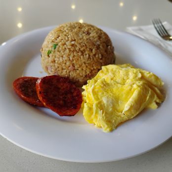 Pancakes & Waffles - Fried rice breakfast. Simple, fried rice, eggs, port. sausage. - Breakfast & Brunch Near Me - Honolulu, Hawaii Pancakes & Waffles - Fried rice breakfast. Simple, fried rice, eggs, port. sausage. - Breakfast & Brunch Near Me - Honolulu, Hawaii