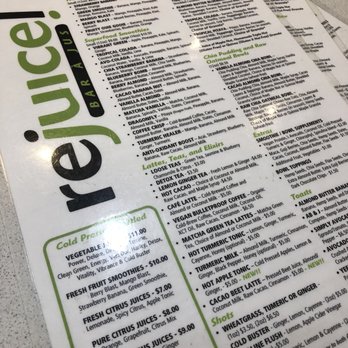 Rejuice Nutrition - a menu for a restaurant - Juice Bars & Smoothies Near Me - Montreal, Quebec Rejuice Nutrition - a menu for a restaurant - Juice Bars & Smoothies Near Me - Montreal, Quebec