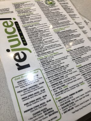 Menu photo 1 Rejuice Nutrition Montreal, QC Menu photo 1 Rejuice Nutrition Montreal, QC