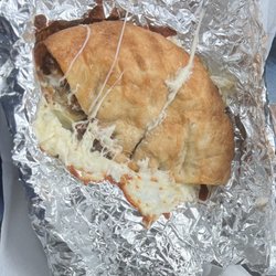 Espresso Da Asporto - Sautéed steak sandwich on focaccia