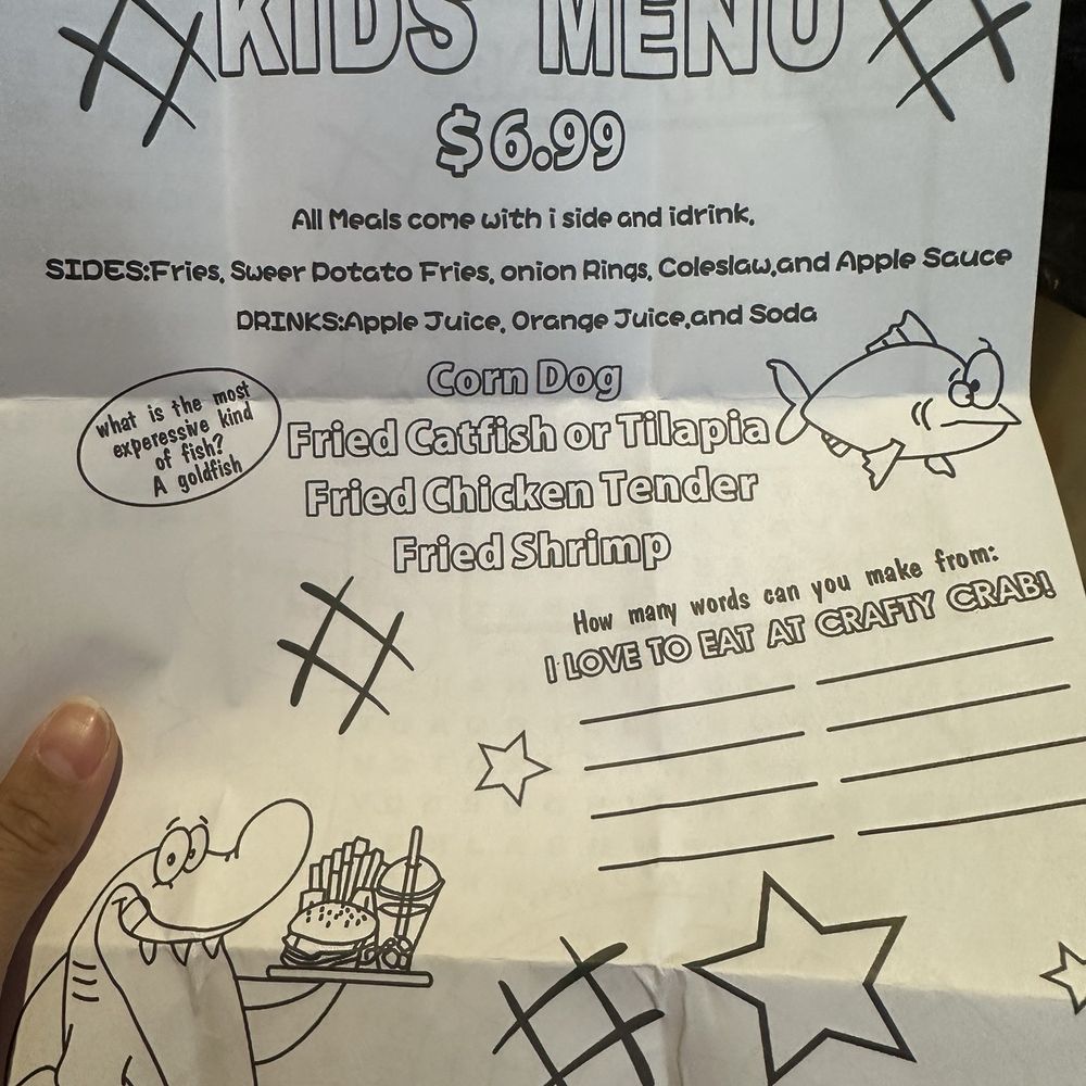 Crafty Crab - Orange Park - Kids menu - Seafood Near Me - Orange Park, Florida Crafty Crab - Orange Park - Kids menu - Seafood Near Me - Orange Park, Florida