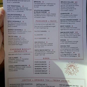 Saint & Second - Brunch menu - New American Near Me - Long Beach, California