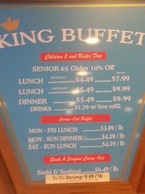 Menu photo 2 King Buffet Chinese Restaurant Webster, TX