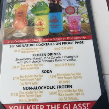 St Johns Rivership Company - Drink menu - Boat Tours Near Me - Sanford, Florida St Johns Rivership Company - Drink menu - Boat Tours Near Me - Sanford, Florida