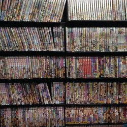 Red Panty Boutique & World Wide Video - One wall of movies