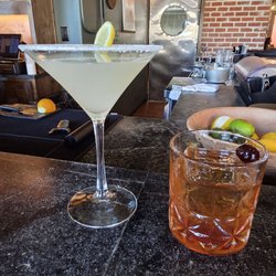 The Mill House - L. Lemon Martini, R. Vanilla Old Fashioned