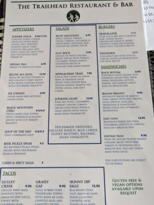 Menu photo 4 The Trailhead Black Mountain, NC
