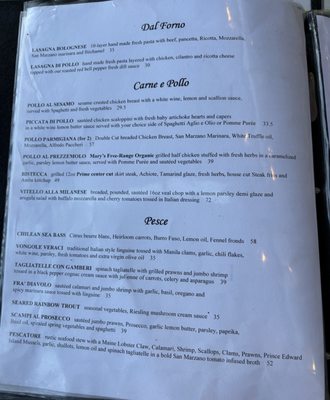 Menu photo 1 Mi Piace Pasadena, CA