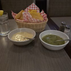 The Library - Chips Salsa and Queso Blanco.