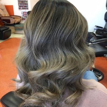 Fancy Cuts - From black to ash blonde! Beautiful job, Van! - Hair Salons Near Me - San Leandro, California