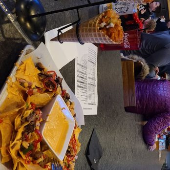 Khaos Brewcade & Kitchen - Burnt end nachos and cluckin chicken cones - Breweries Near Me - Plainfield, Illinois