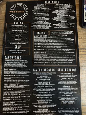 Menu photo 6 Westside Social Grand Rapids, MI