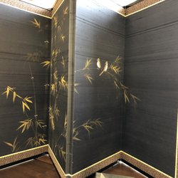 PAWS Thrift Shop - Asian black and gold silk screen