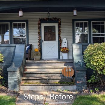 Buffalo Niagara Concrete - Steps before - cracked, safety concern. - Masonry/Concrete Near Me - Tonawanda, New York