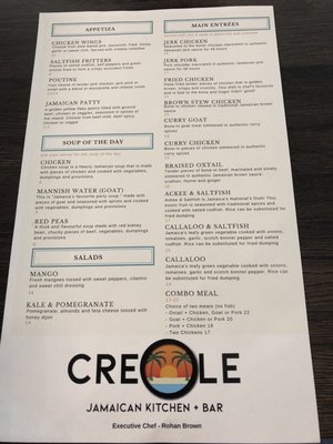 Menu photo 2 Creole Jamaican Kitchen + Bar Woodbridge, ON