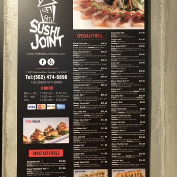 Sushi Joint - Menu #1 - Sushi Bars Near Me - Norwalk, California Sushi Joint - Menu #1 - Sushi Bars Near Me - Norwalk, California