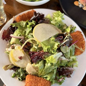 Teak Restaurant - Pear + Crispy Goat Salad - Asian Fusion Near Me - Red Bank, New Jersey Teak Restaurant - Pear + Crispy Goat Salad - Asian Fusion Near Me - Red Bank, New Jersey