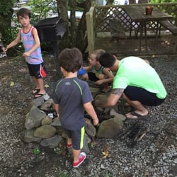 Adventure Bound Camping Resorts - The fire-pit at our cabin!