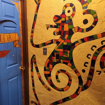 Baja Bean - a colorful mural on the wall of a bathroom - Mexican Near Me - Staunton, Virginia Baja Bean - a colorful mural on the wall of a bathroom - Mexican Near Me - Staunton, Virginia