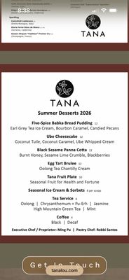 Menu photo 4 TANA Louisville, KY Menu photo 4 TANA Louisville, KY