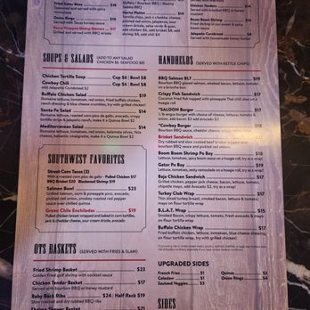 Old Town Saloon - Main side with apps, soups, salads, Sandwiches, etc - Barbeque Near Me - Naples, Florida Old Town Saloon - Main side with apps, soups, salads, Sandwiches, etc - Barbeque Near Me - Naples, Florida