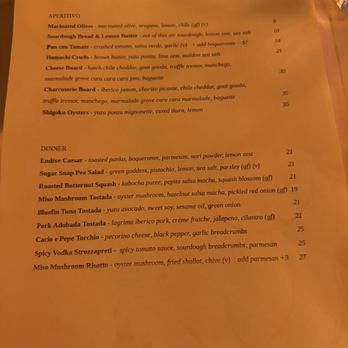 Seco - Food menu - Wine Bars Near Me - Los Angeles, California