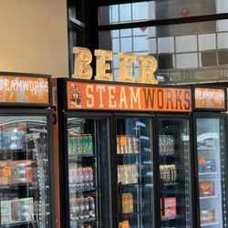 Steamworks Brewery & Taproom - Beer letters on fridge~