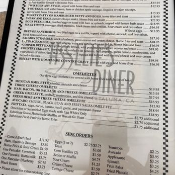 Hallie's Diner - Menu breakfast- part 2 - American Near Me - Petaluma, California