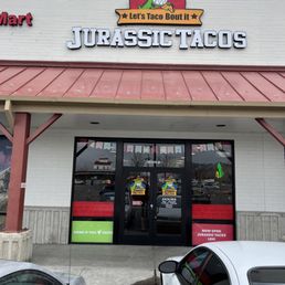 Entrance to taco shop