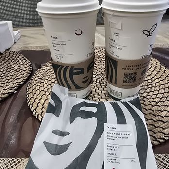 Starbucks - Honey Citron Mint Tea, Spicy Falafel Pocket, Chamomile Mint Blossom Tea - Coffee & Tea Near Me - Daly City, California Starbucks - Honey Citron Mint Tea, Spicy Falafel Pocket, Chamomile Mint Blossom Tea - Coffee & Tea Near Me - Daly City, California