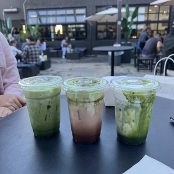 Memorylook - Left to right: Matcha Latte, Cocoa Matcha Forest, Matcha Einspanner - Coffee & Tea Near Me - Los Angeles, California Memorylook - Left to right: Matcha Latte, Cocoa Matcha Forest, Matcha Einspanner - Coffee & Tea Near Me - Los Angeles, California