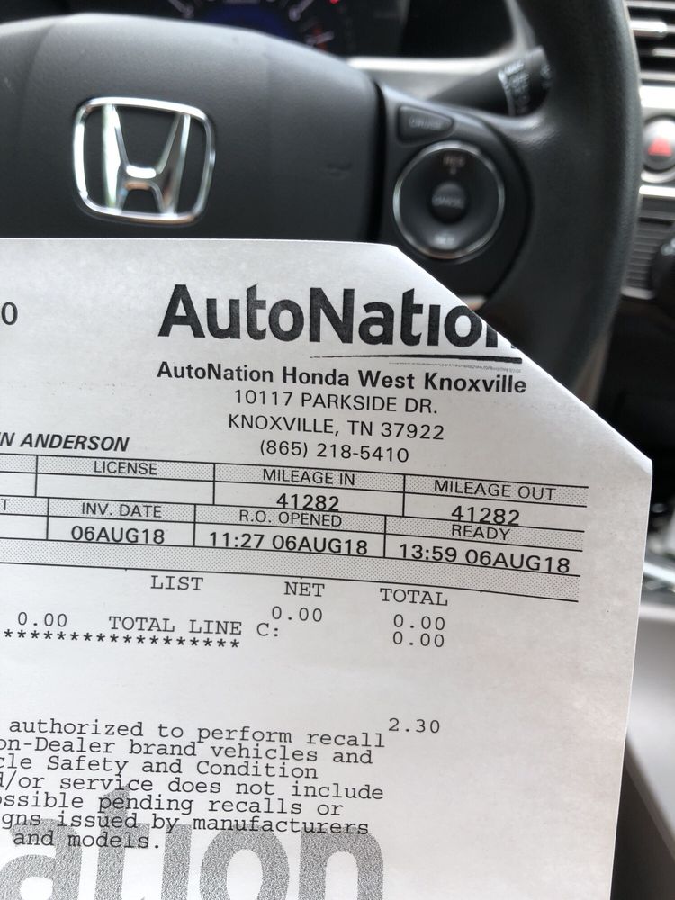 AUTONATION HONDA WEST KNOXVILLE 18 Photos & 78 Reviews Auto Repair