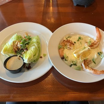 Big Grove Tavern - Wedge Salad and Grilled Shrimp & Grits - New American Near Me - Champaign, Illinois Big Grove Tavern - Wedge Salad and Grilled Shrimp & Grits - New American Near Me - Champaign, Illinois