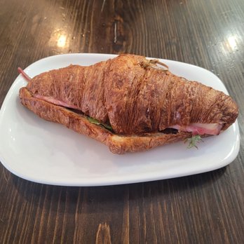 Fior di Latte - Ham and cheese croissant sandwich, as per recommendation. Really loved it! - Cafes Near Me - Burnaby, British Columbia