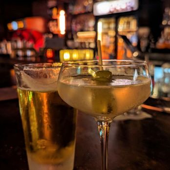 Ruby Soho - two cocktails on a bar - American Near Me - Toronto, Ontario