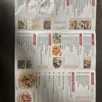 Changs Chinese Restaurant - Inside of menu - Chinese Near Me - Miami, Florida