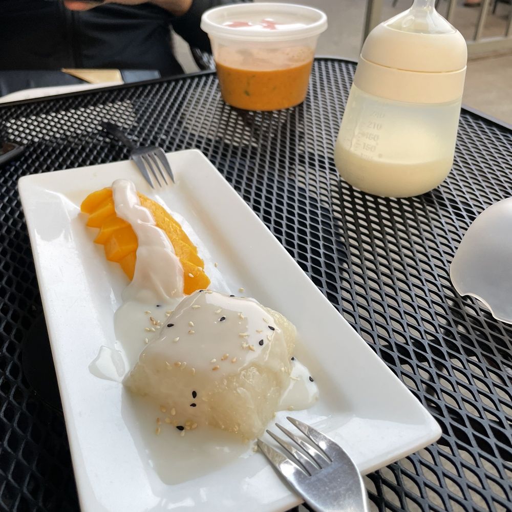 Busaba - mango sticky rice + baby milk (not provided by Busaba) - Thai Near Me - Louisville, Colorado Busaba - mango sticky rice + baby milk (not provided by Busaba) - Thai Near Me - Louisville, Colorado