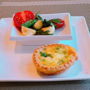 T-Buds - a quiche and a salad on a plate - Desserts Near Me - Toronto, Ontario