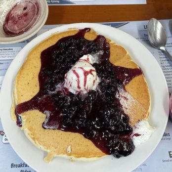 Jordans Restaurant - Blueberry pancakes with blueberry syrup - Breakfast & Brunch Near Me - Bar Harbor, Maine Jordans Restaurant - Blueberry pancakes with blueberry syrup - Breakfast & Brunch Near Me - Bar Harbor, Maine