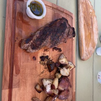 El Gaucho Winery - 16 oz steak plus potatoes and olives - Wineries Near Me - Spicewood, Texas