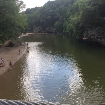 Turkey Run State Park - View of sugar creek from the suspension bridge. - Parks Near Me - Marshall, Indiana